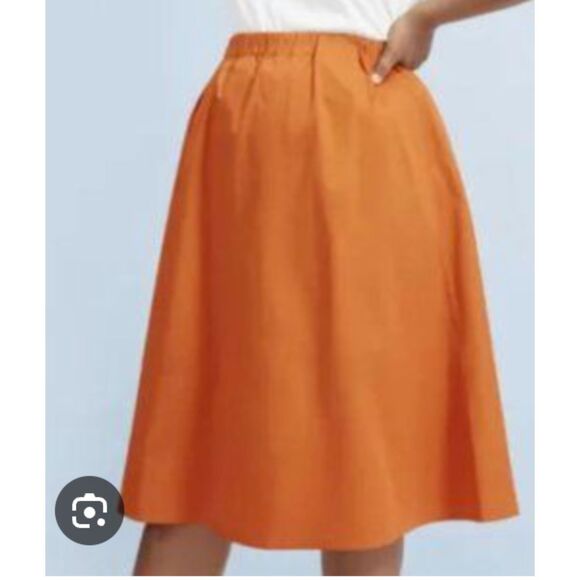 Everlane Orange Tumeric Knee Lenght Skirt Size XS - Picture 1 of 8